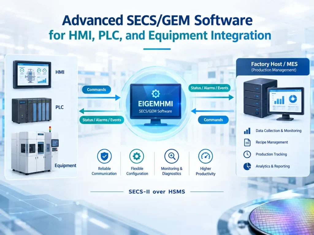 Advanced SECS/GEM Software for HMI, PLC, and Equipment Integration